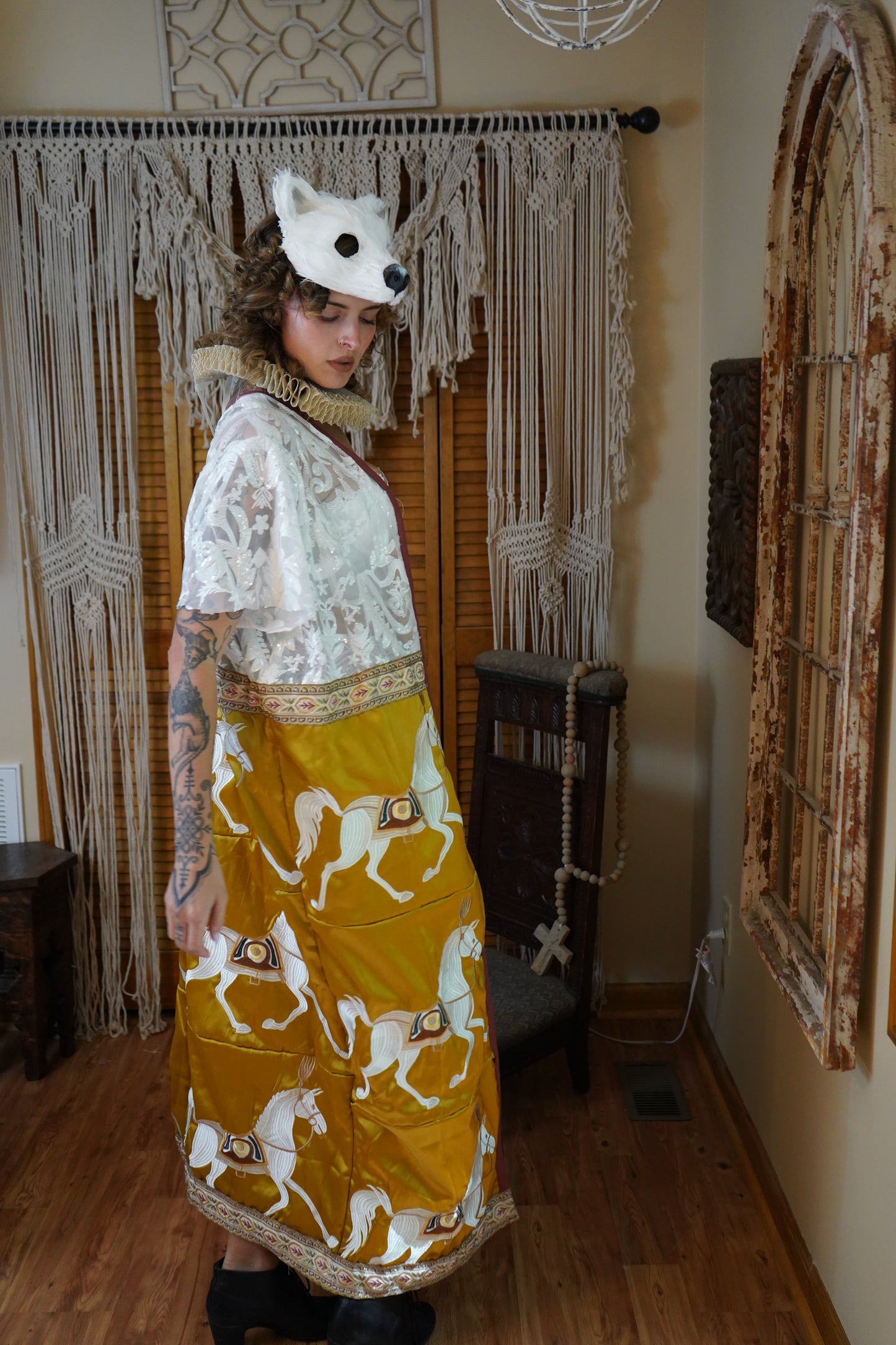Embroidered Silk Horse Tunic